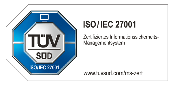 Siegel für ISO 27001:2022 Zertifizierung